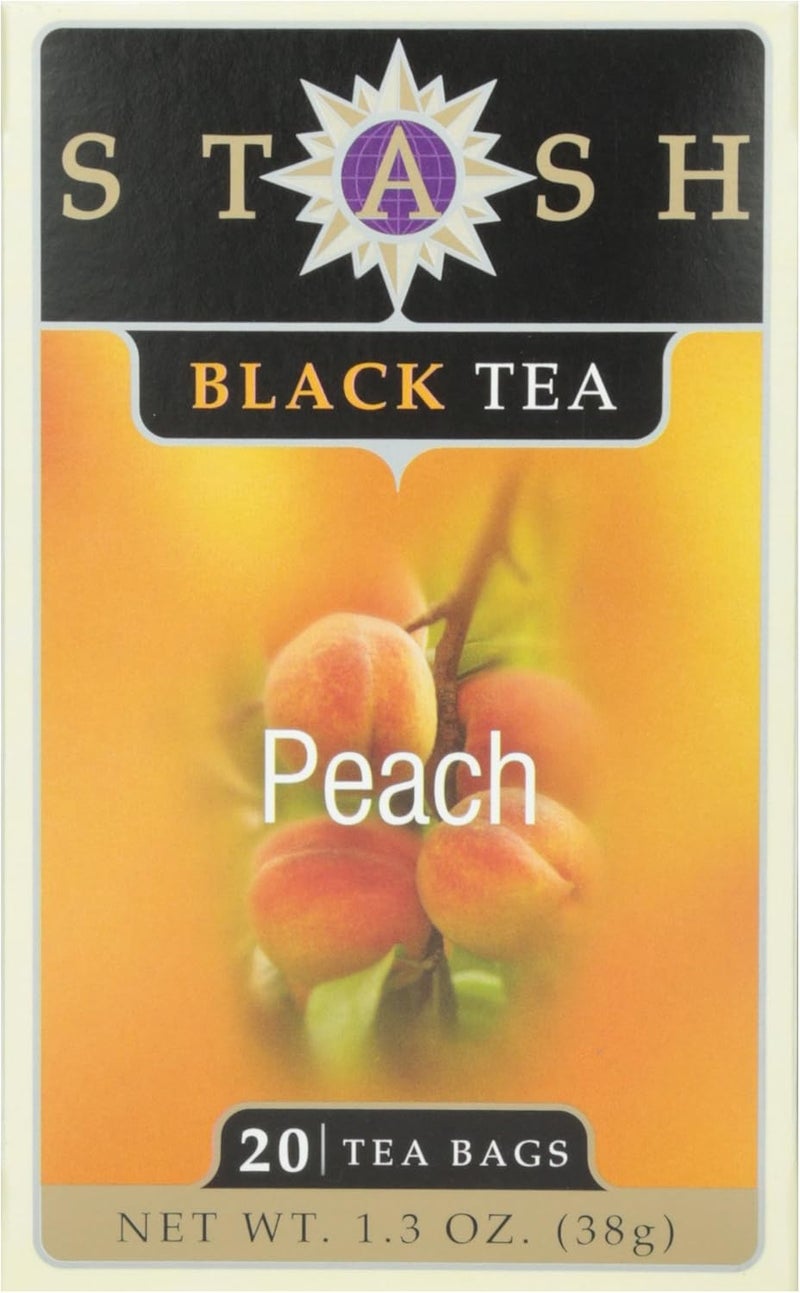 Stash Peach Black Tea - 20 Tea Bags - Image 1